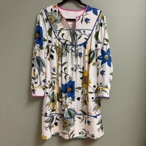 Tory‎ Burch Jacquard Floral Print Tunic Dress Size *M/L Spring Wedding Fairy